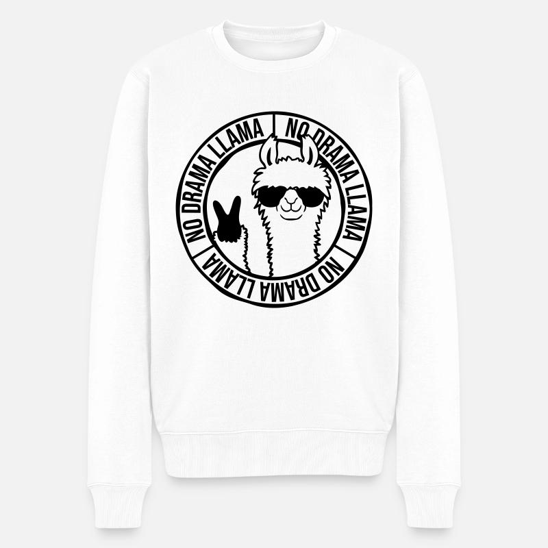 Autour de No Drama Llama - Pull Premium bio Homme - blanc