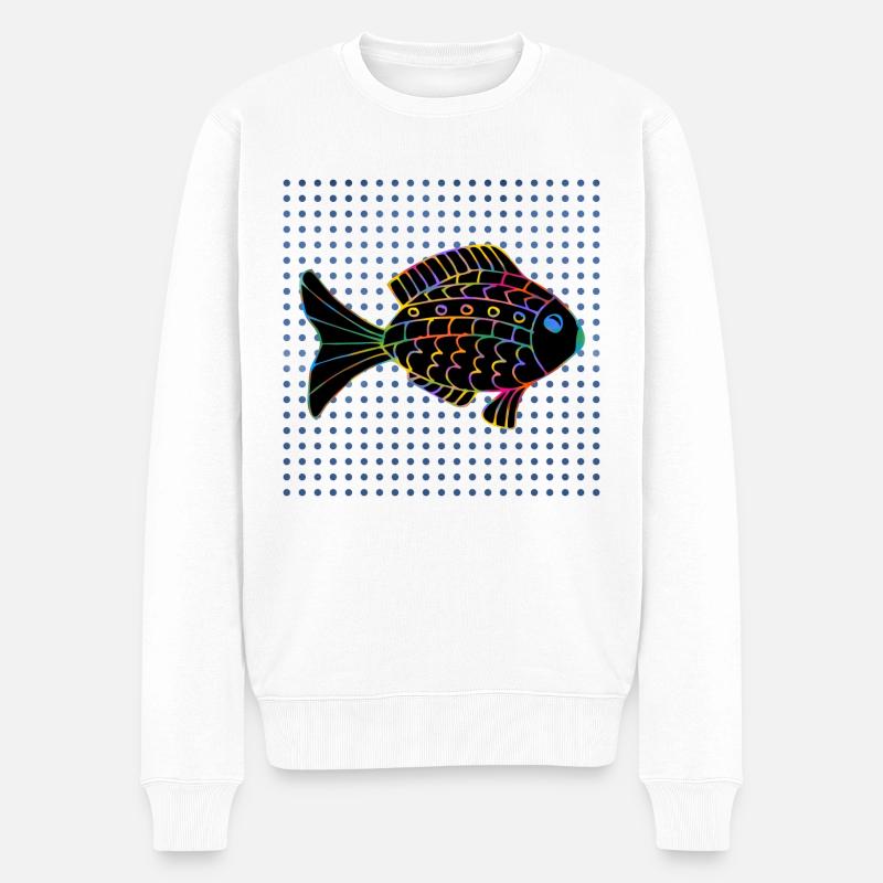 Poisson - Pull Premium bio Homme - blanc