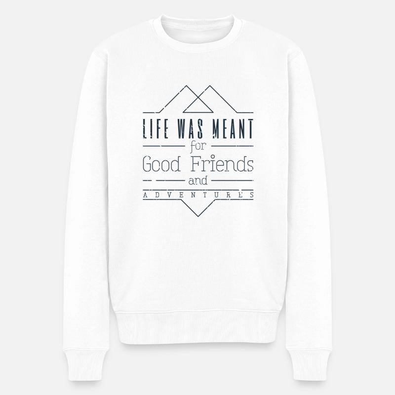 Cok mmka - Männer Premium Bio Pullover - Weiß