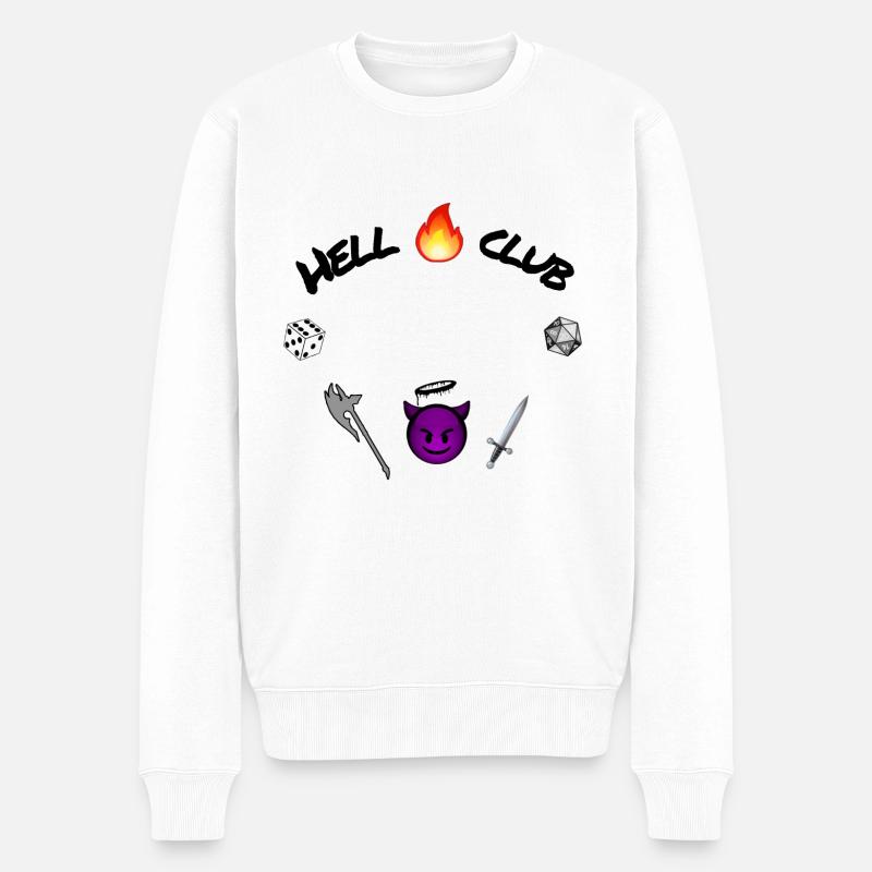 Hell club - Männer Premium Bio Pullover - Weiß