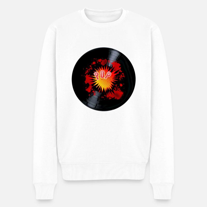 Exploding Pop Music Long Playing Record - Pull Premium bio Homme - blanc