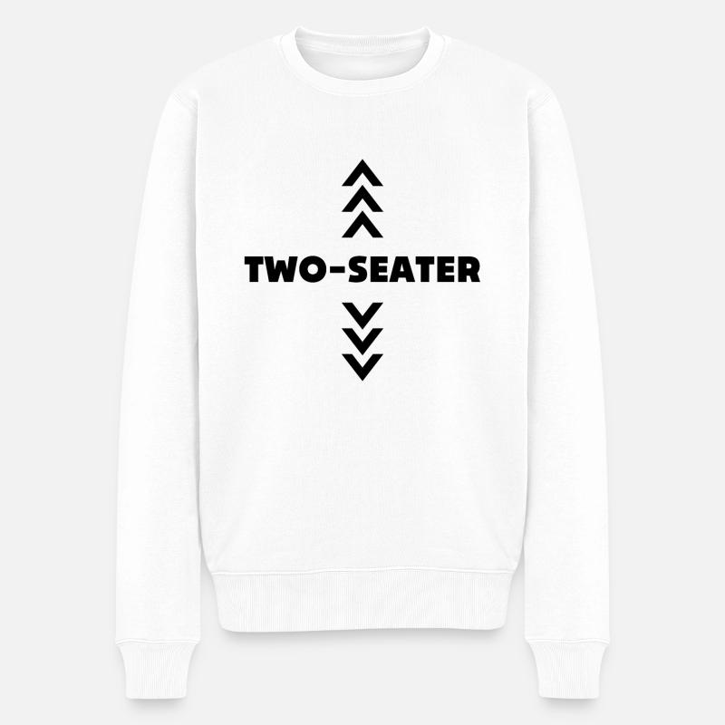 Two Seater - Pull Premium bio Homme - blanc