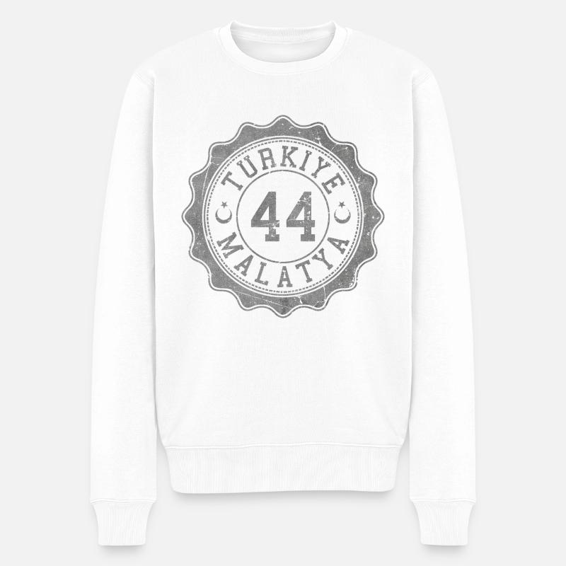 Malatya - Männer Premium Bio Pullover - Weiß