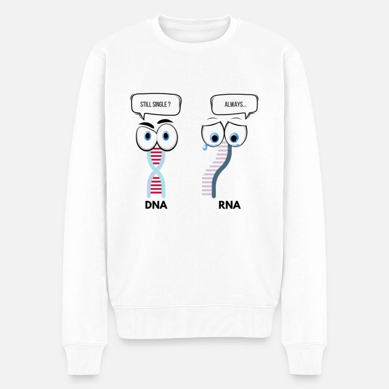 DNA x RNA - Männer Premium Bio Pullover - Weiß