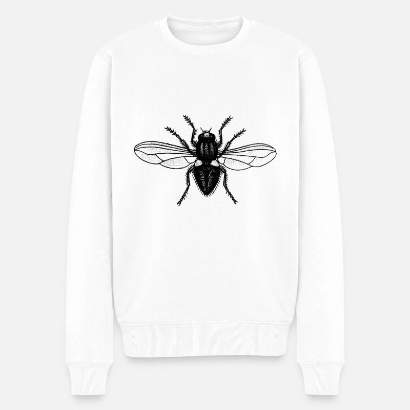 Fliegen - Männer Premium Bio Pullover - Weiß