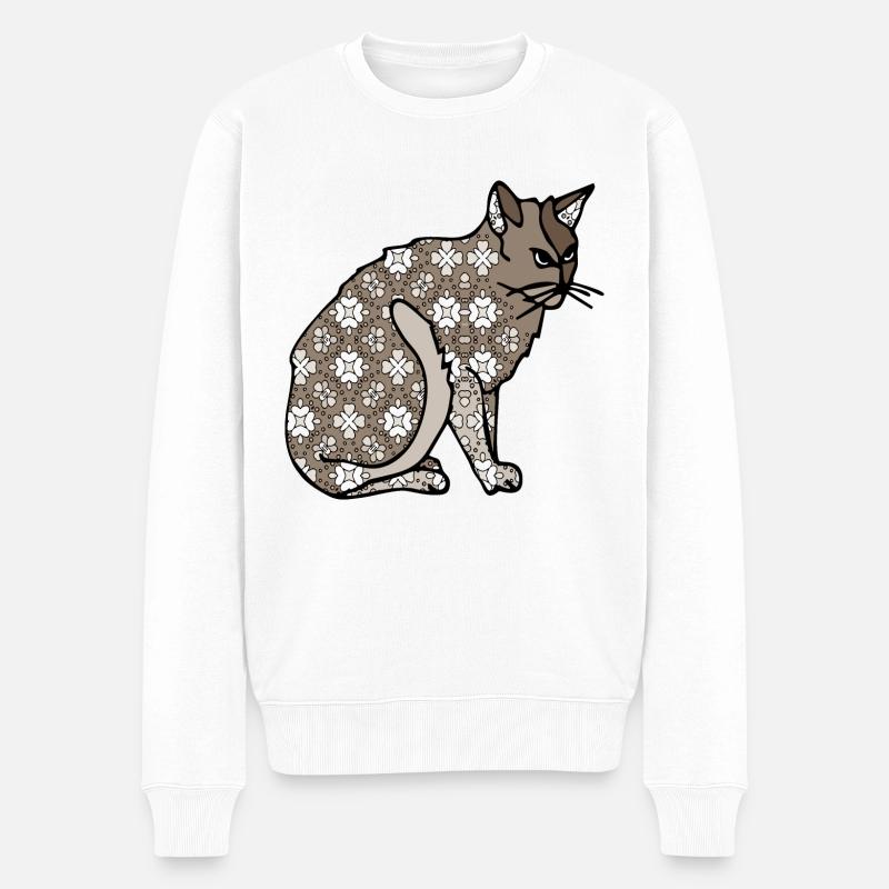Chat - Pull Premium bio Homme - blanc