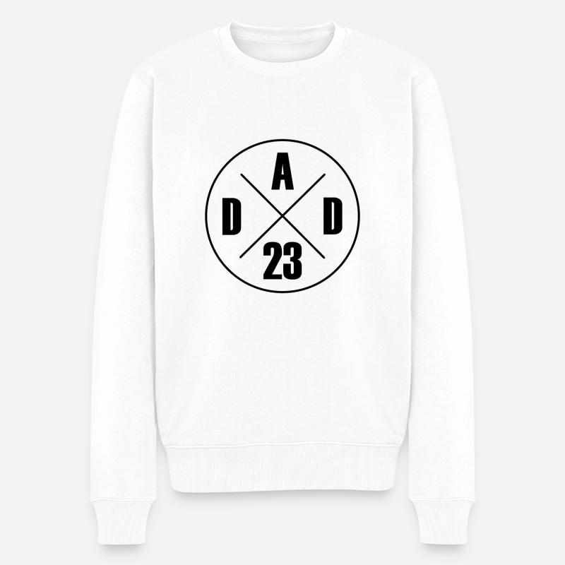 dad 23 - Männer Premium Bio Pullover - Weiß