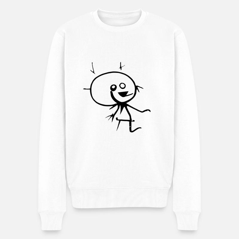 Figure de bâton Résumé - Pull Premium bio Homme - blanc