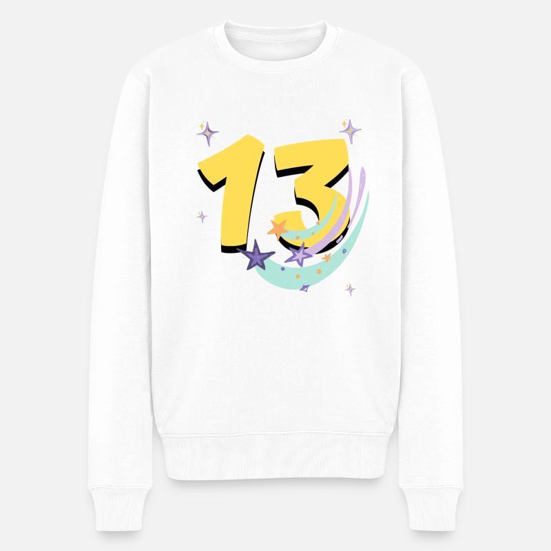 13e anniversaire (Cadeau de 13 ans) - Pull Premium bio Homme - blanc