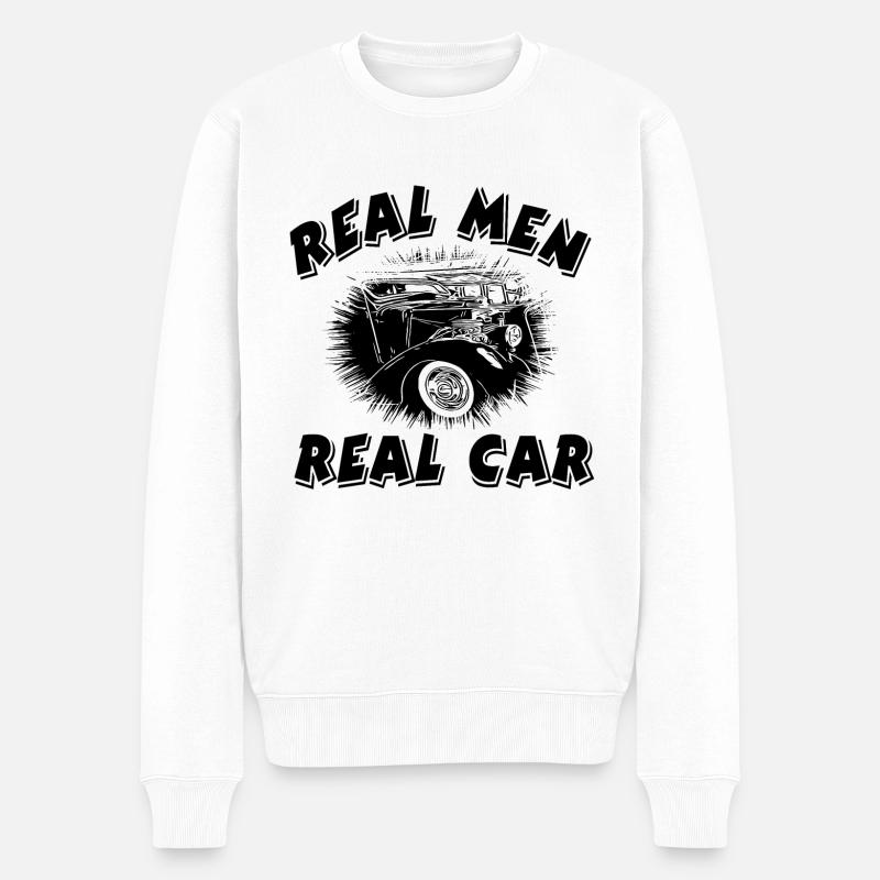Auto - Männer Premium Bio Pullover - Weiß