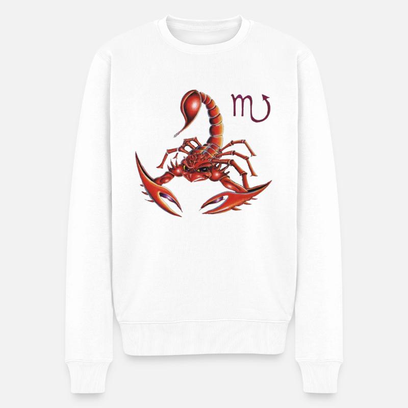 SCORPION ROUGE - Pull Premium bio Homme - blanc