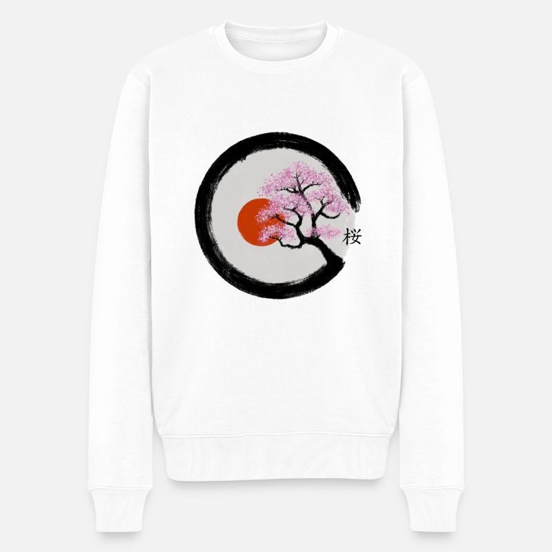 Sakura - Pull Premium bio Homme - blanc