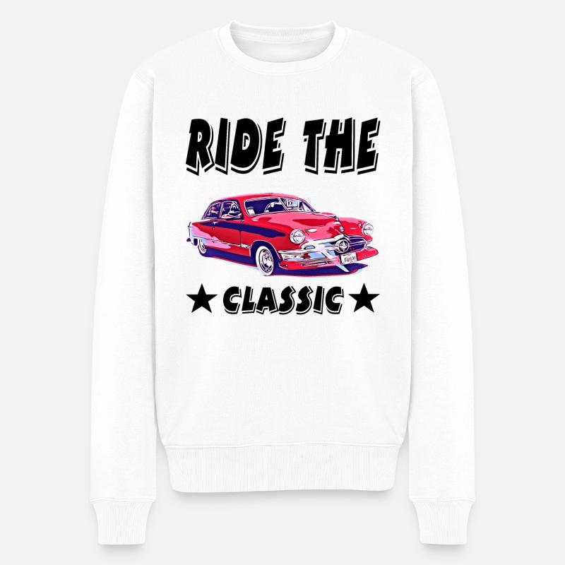Auto - Männer Premium Bio Pullover - Weiß