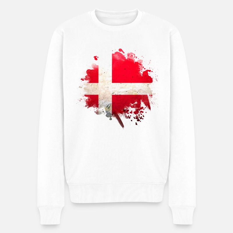 Danemark Copenhague Scandinavie danoise Viking - Pull Premium bio Homme - blanc