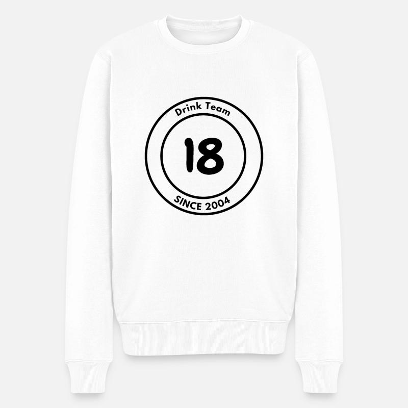 Drink Team SINCE 2004 - Männer Premium Bio Pullover - Weiß