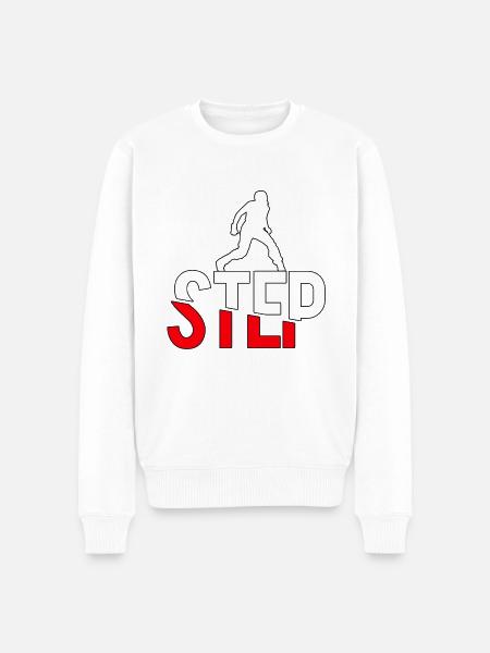 STEP - Men's Premium Organic Jumper - white