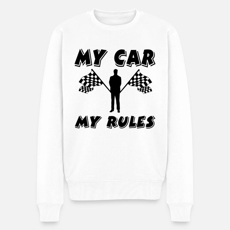 Auto - Männer Premium Bio Pullover - Weiß