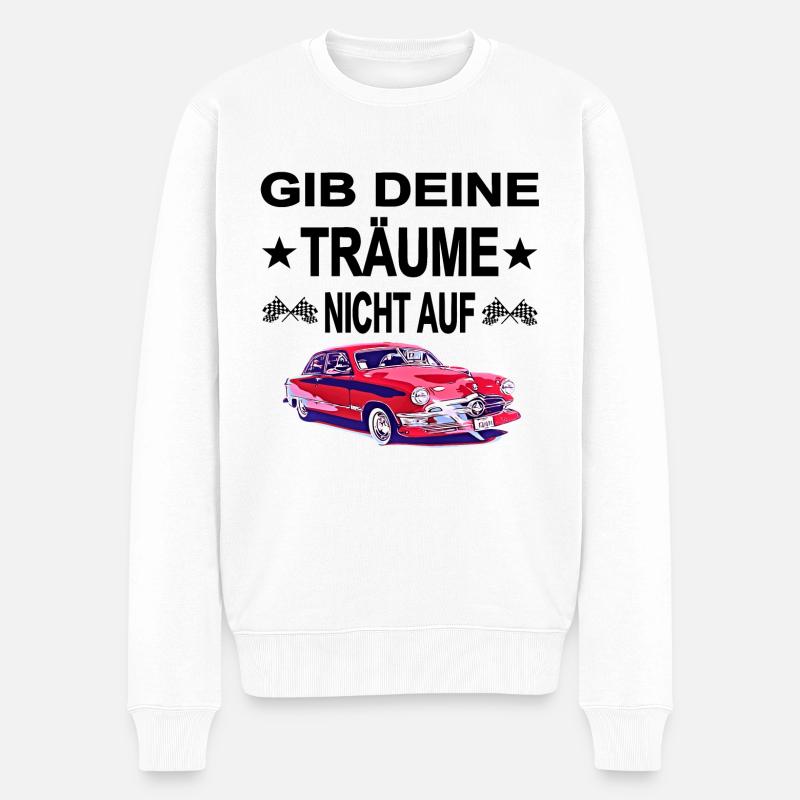 Auto - Männer Premium Bio Pullover - Weiß