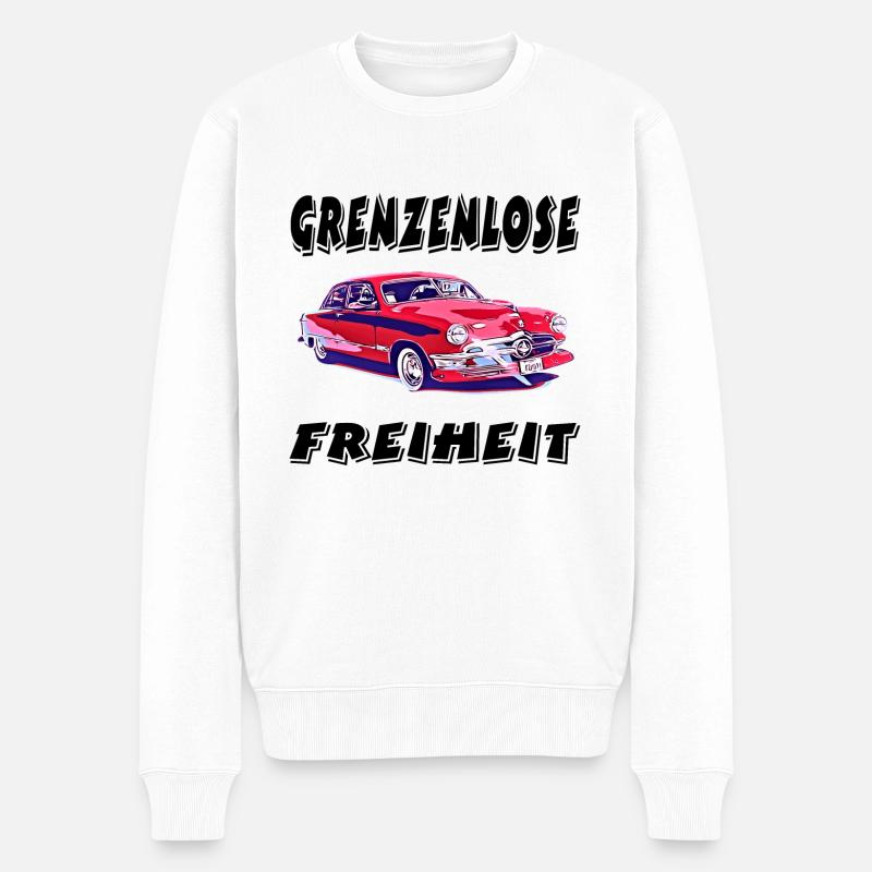 Auto - Männer Premium Bio Pullover - Weiß