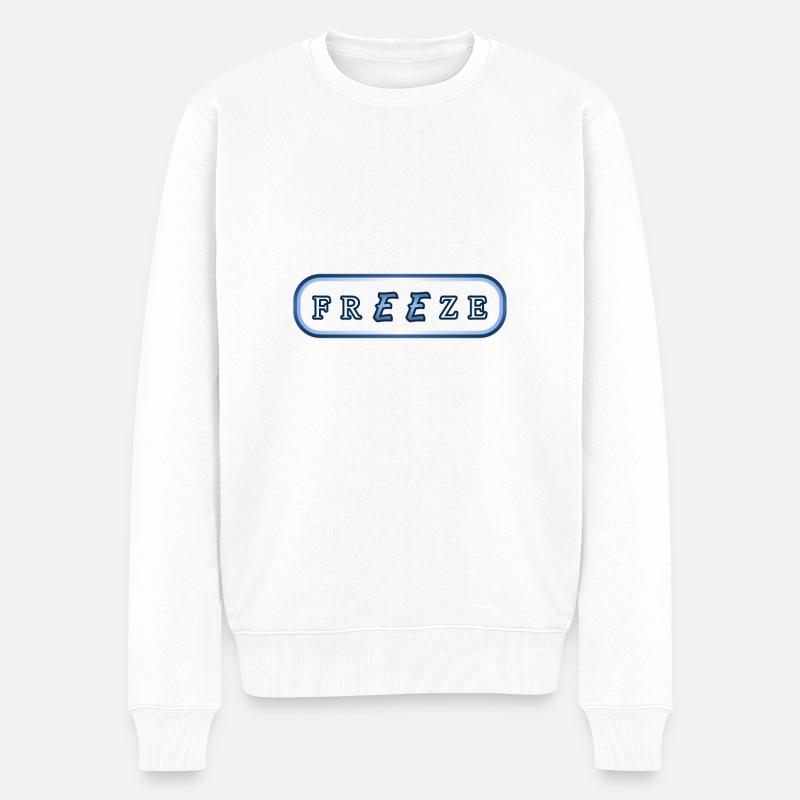 FREEZE - Männer Premium Bio Pullover - Weiß