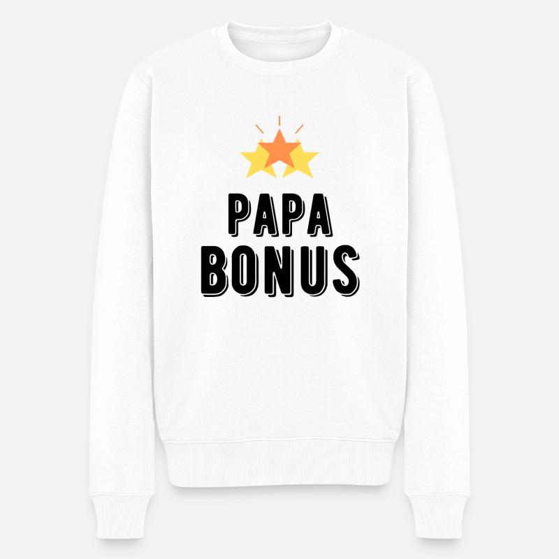 papa bonus - Pull Premium bio Homme - blanc