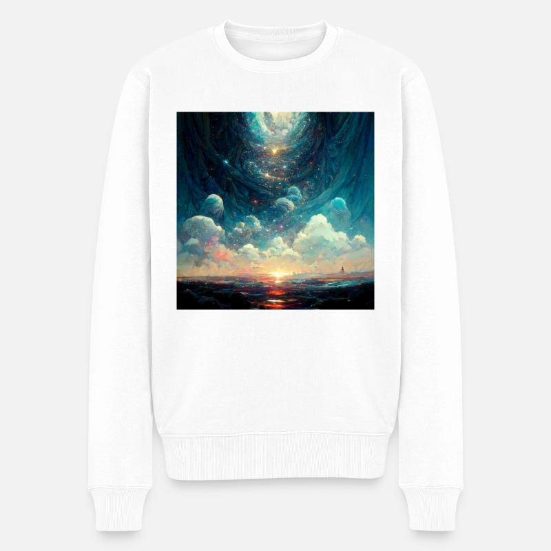 Univers sans fin - Pull Premium bio Homme - blanc