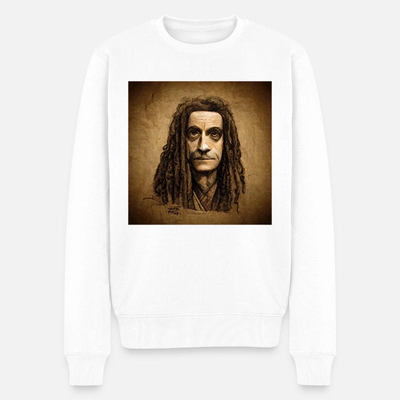 Style Rastaman Da Vinci - Pull Premium bio Homme - blanc