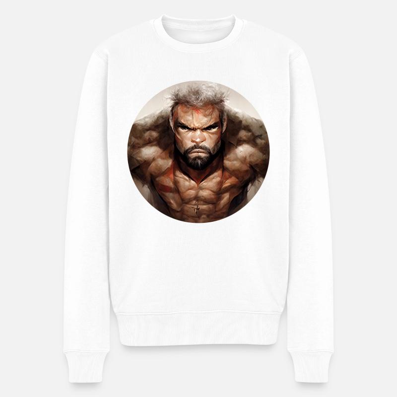 Anime Character - Männer Premium Bio Pullover - Weiß