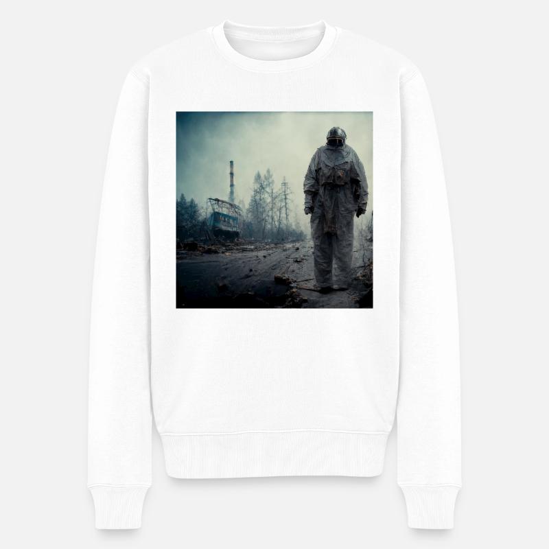 Tschernobyl-malerei - Männer Premium Bio Pullover - Weiß