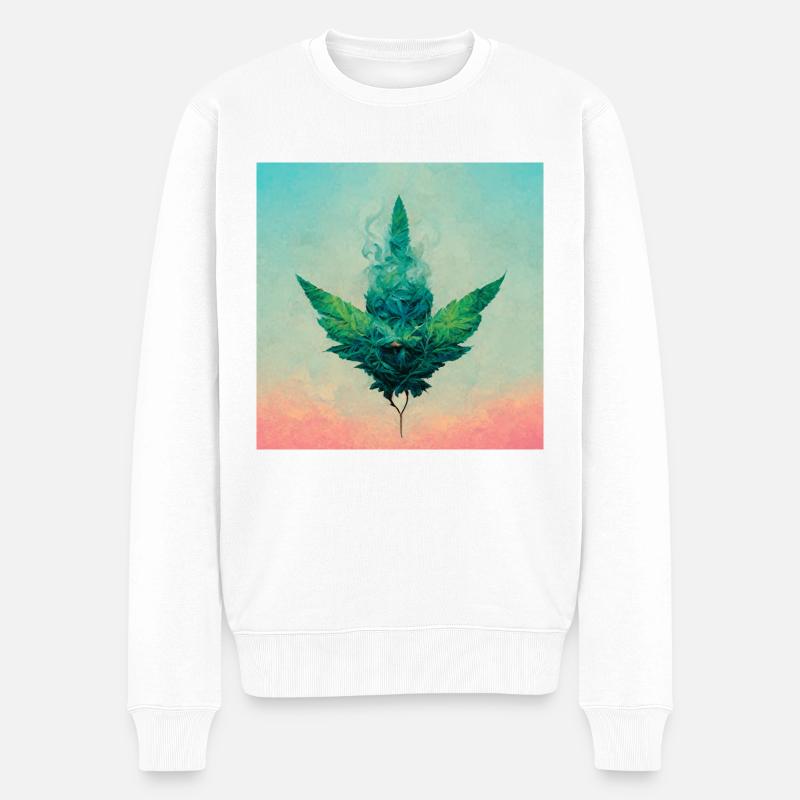 Rêves de cannabis - Pull Premium bio Homme - blanc
