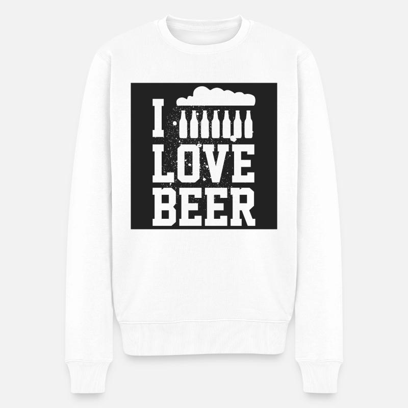 J’adore la bière - Pull Premium bio Homme - blanc