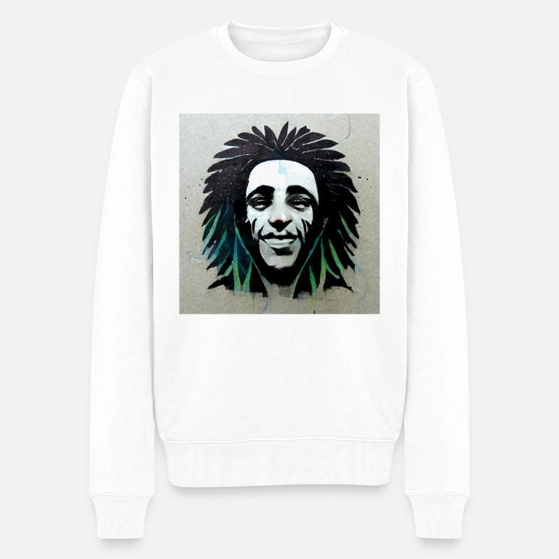 Croquis de graffiti rastafari - Pull Premium bio Homme - blanc
