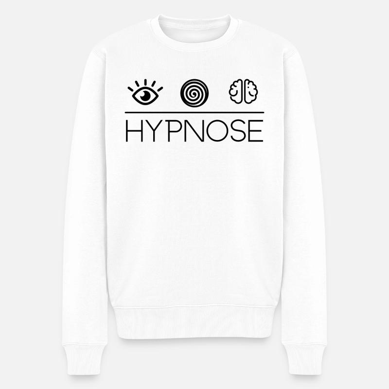 Hypnose T-Shirts Pullover Geschenkideen - Männer Premium Bio Pullover - Weiß