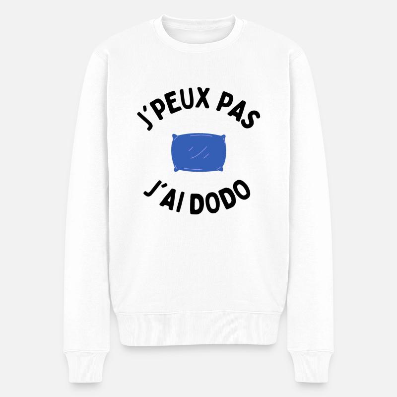 j'peux pas j'ai dodo - Pull Premium bio Homme - blanc