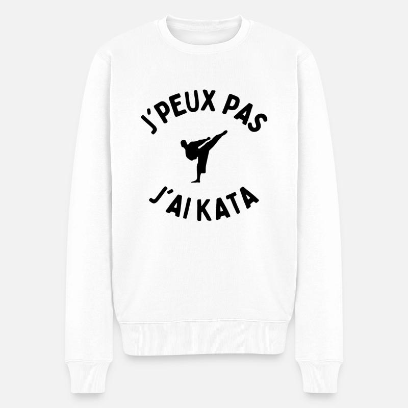 j'peux pas j'ai kata - Pull Premium bio Homme - blanc