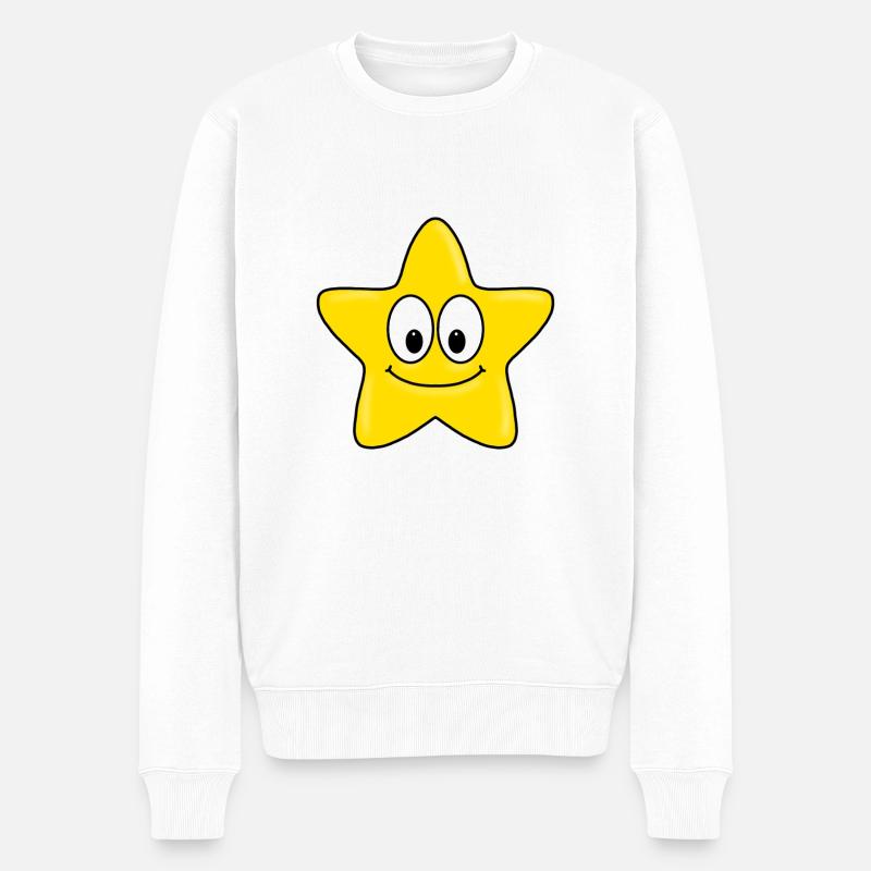 STERN - KINDER - BABYS - GESCHENKIDEEN - Männer Premium Bio Pullover - Weiß