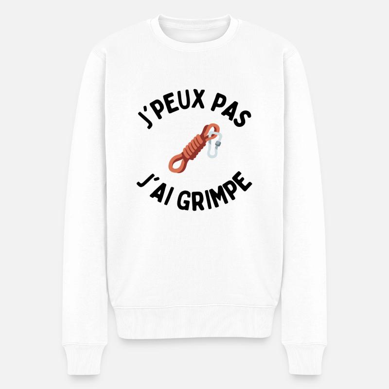 j'peux pas j'ai grimpe - Pull Premium bio Homme - blanc