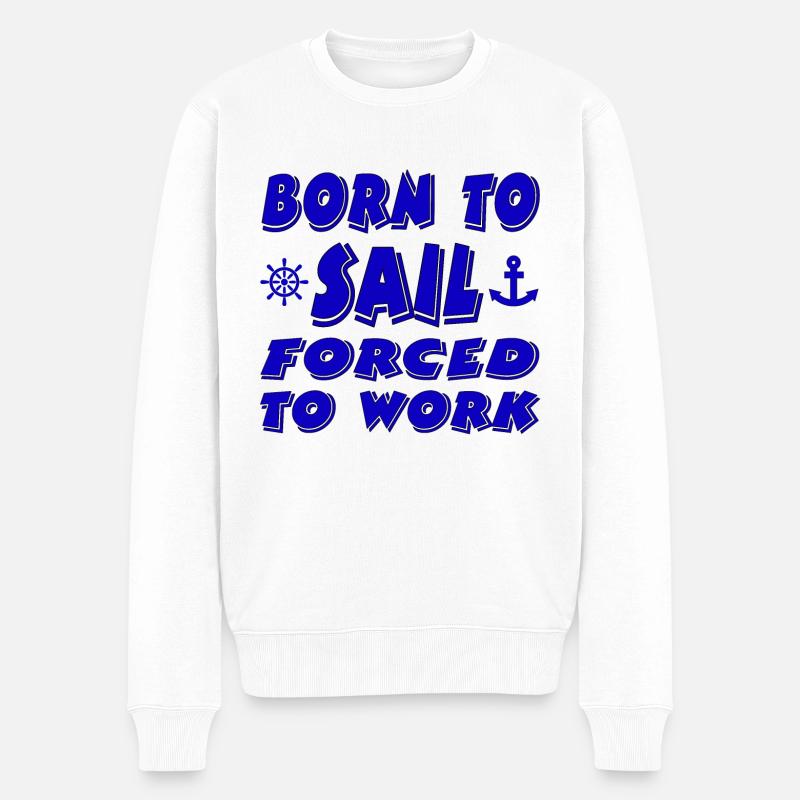 Voile - Pull Premium bio Homme - blanc