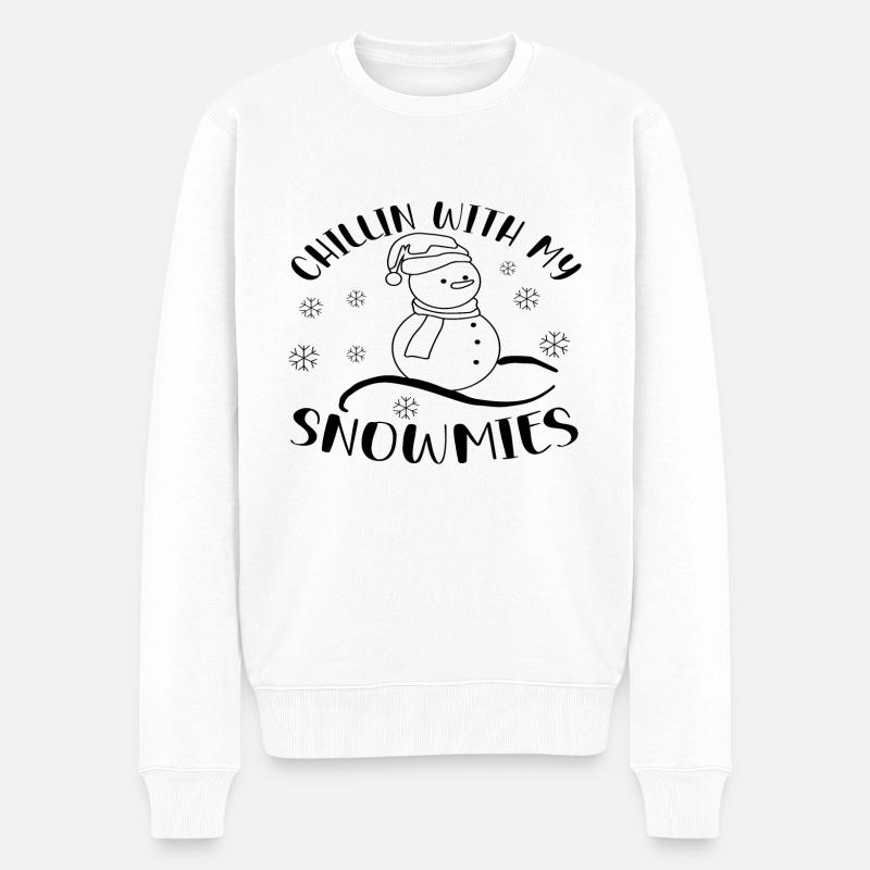 Chillin avec mes Snowmies - Pull Premium bio Homme - blanc