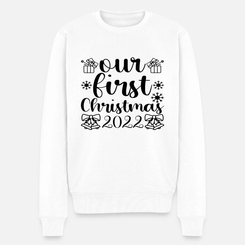 Notre premier Noël 2022 - Pull Premium bio Homme - blanc