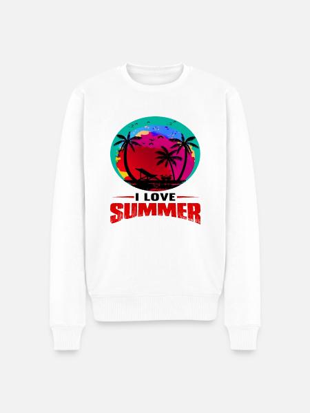 I love Summer - Men's Premium Organic Jumper - white