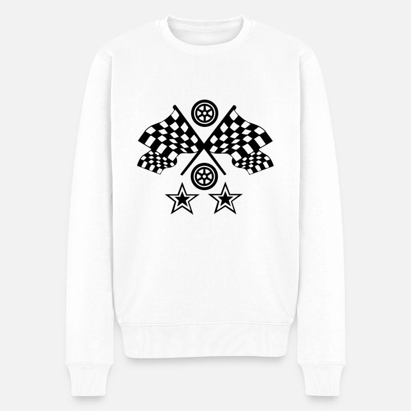 Auto - Männer Premium Bio Pullover - Weiß