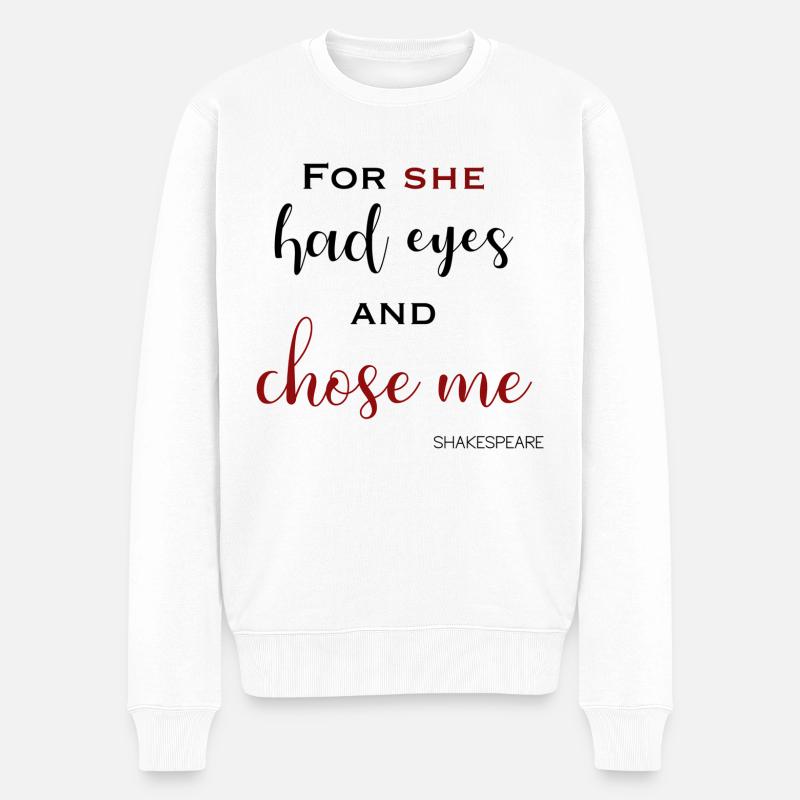 Phrase de Shakespeare - Pull Premium bio Homme - blanc