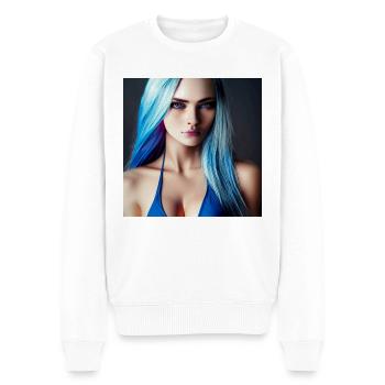 Frau der Fantasie - Männer Premium Bio Pullover - Weiß - Vorne - Thijin (182cm)