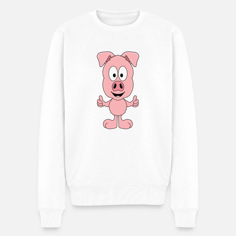 SCHWEIN - SUPER - SAU - TIERISCH - GUT - Männer Premium Bio Pullover - Weiß