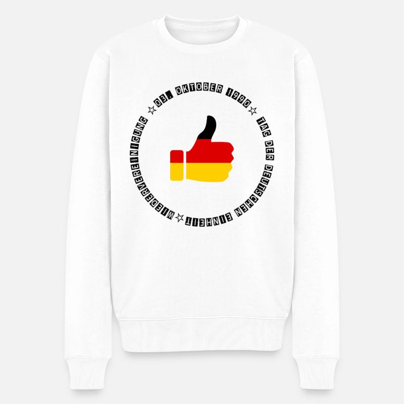 Wiedervereinigung Tag der Einheit - Männer Premium Bio Pullover - Weiß