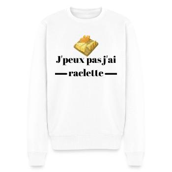 J'peux pas j'ai raclette - Pull Premium bio Homme - blanc - Devant - Thijin (182cm)