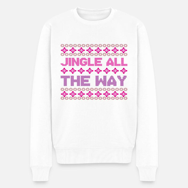 Jingle tout le chemin - Pull Premium bio Homme - blanc