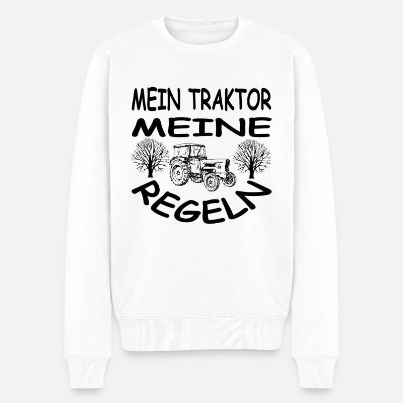 Traktor - Männer Premium Bio Pullover - Weiß
