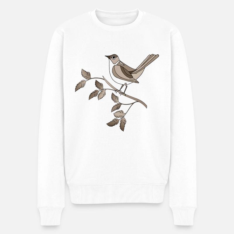 Oiseau - Pull Premium bio Homme - blanc